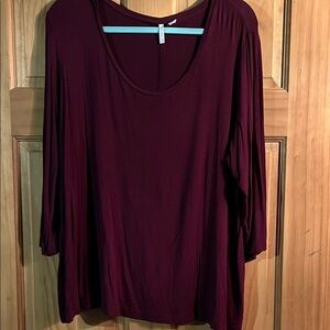 Elegant Burgundy Long Sleeve Top